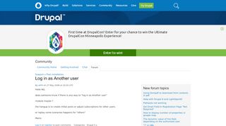 
                            2. Log in as Another user | Drupal.org