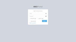 
                            7. Log in - ASCI Portal
