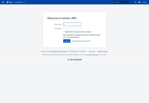 
                            10. Log in - Ashoka JIRA