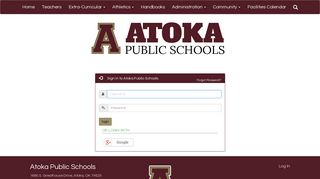 
                            7. Log In - Atoka Public Schools