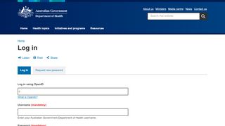 
                            4. Log in | Australian Government Department of Health