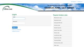 
                            1. Log In - Aviation Jobs and Aviation Employees JSfirm