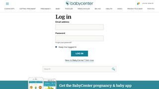 
                            1. Log in - BabyCenter