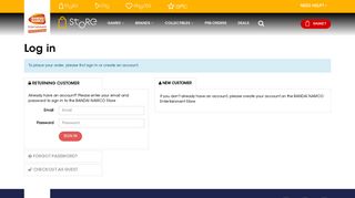 
                            3. Log in | Bandai Namco Store Europe