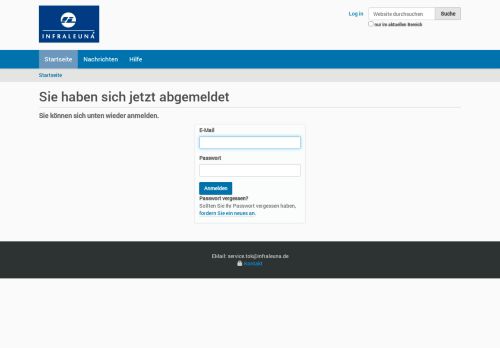 
                            5. Log in - bei InfraLeuna Mailcenter