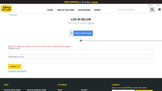 
                            6. Log In Below - Login | OtterBox