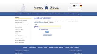 
                            1. Log in - Bethlehem University