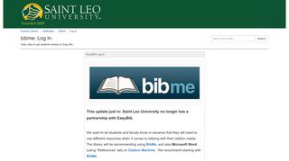 
                            9. Log In - bibme - LibGuides at Saint Leo University