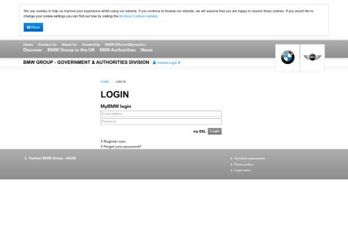 
                            13. Log in | BMW Group - Government and Authorities Division