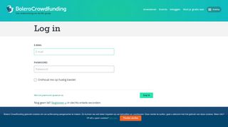 
                            3. Log in - Bolero Crowdfunding