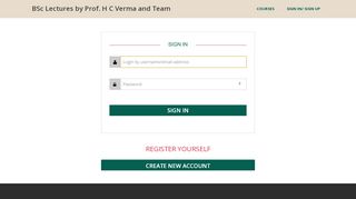 
                            1. Log in | BSc Lectures by Prof. H C Verma and his Team