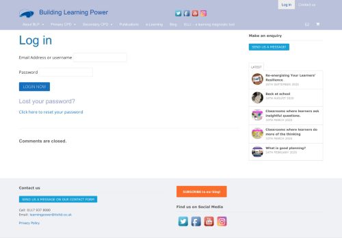 
                            3. Log in | Building Learning Power