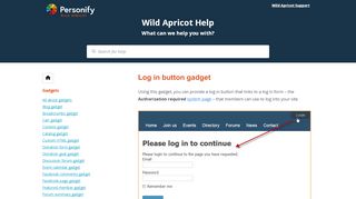 
                            6. Log in button gadget - Wild Apricot Help