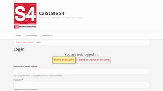 
                            8. Log in | CalState S4