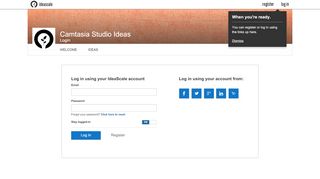 
                            5. Log in | Camtasia Studio Ideas - Camtasia Studio Ideas - by IdeaScale