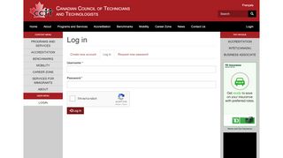 
                            8. Log in | Canadian Council of Technicians and Technologists