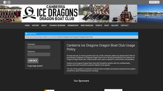
                            11. Log In - Canberra Ice Dragons Dragon Boat Club