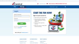 
                            10. Log In - Carnival UK