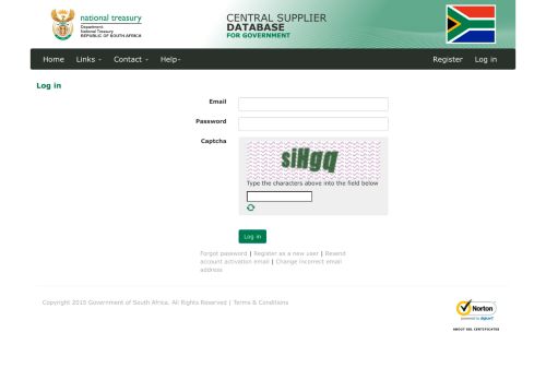 
                            11. Log in - Central Supplier Database Application