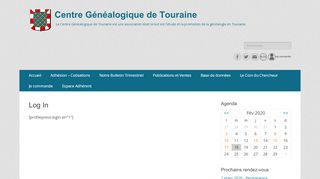 
                            11. Log In - Centre Généalogique de Touraine