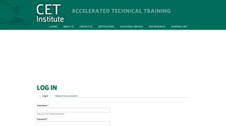 
                            12. Log in | CET Institute