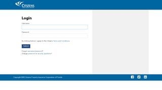 
                            3. Log in - Citizens Property Insurance