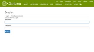 
                            4. Log in | Clarkson University