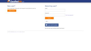
                            1. Log in - Classified Ads