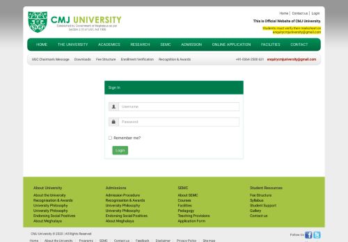 
                            3. Log In | CMJ University