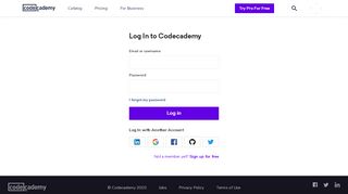 
                            1. Log in | Codecademy