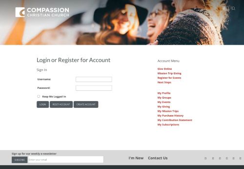 
                            7. Log In - Compassion Christian Church