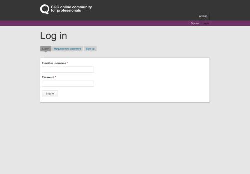 
                            4. Log in | CQC online community for providers and professionals