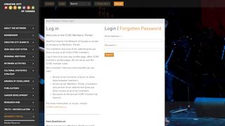 
                            6. Log in | Creative City Network of Canada