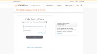 
                            13. log in - CS Professional Suite - Thomson Reuters
