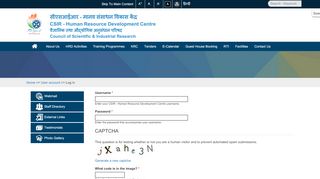 
                            5. Log in | CSIR - Human Resource Development Centre - CSIR - HRDC