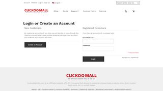 
                            10. Log In - Cuckoomallusa.com