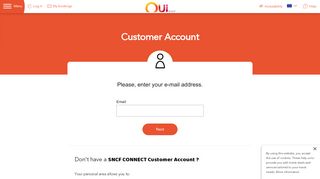
                            5. Log in - Customer Account - OUI.sncf