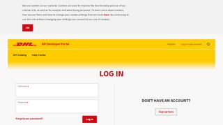 
                            9. Log in | DHL Group Developer Portal