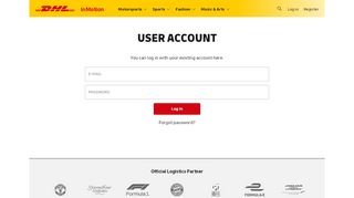 
                            8. Log in - DHL InMotion