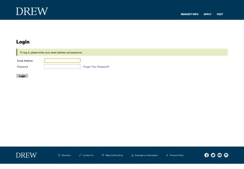 
                            8. Log In | Drew University