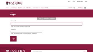 
                            4. Log in | Eastern University