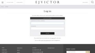 
                            10. Log in | EJ Victor