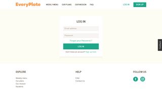 
                            6. Log in - EveryPlate: The Affordable Meal Kit for Everyone