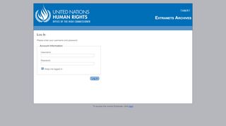 
                            12. Log In - Extranets Archives - OHCHR