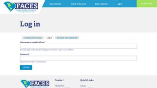 
                            3. Log in | FACES