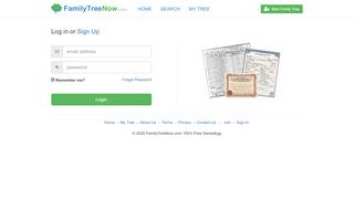 
                            7. Log in - FamilyTreeNow.com