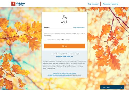 
                            4. Log in | Fidelity International