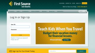 
                            3. Log In - First Source Federal Credit Union