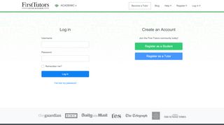 
                            3. Log in | First Tutors