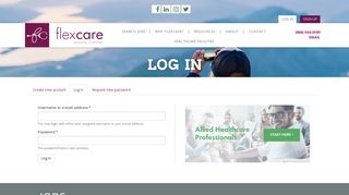 
                            1. Log in | FlexCare Medical Staffing